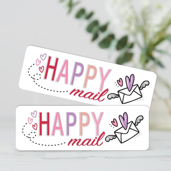 Design by Me Other - NEW! Happy Mail 💌 Sticker Labels – (48 ct)